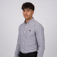 Wilfred striped oxford shirt Grey Stripe