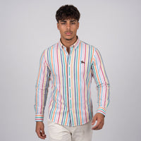 Wilfred striped oxford shirt Rainbow Stripe