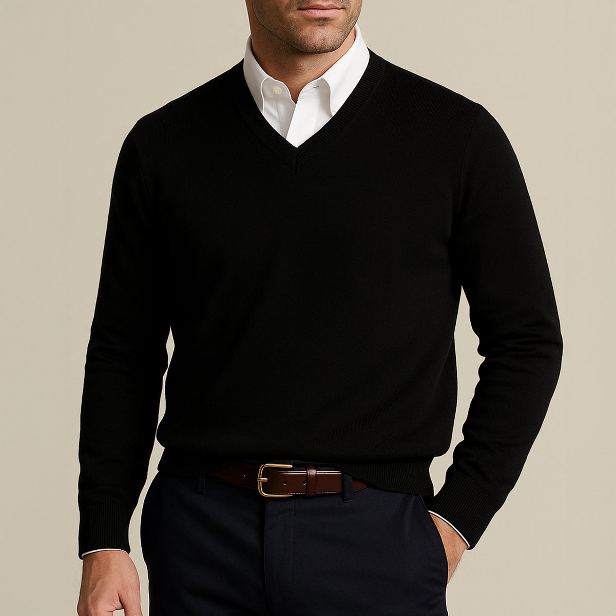 Marvin | 100% Cashmere V-Neck Jumper for Men