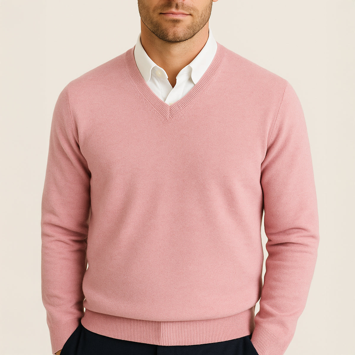 Marvin | 100% Cashmere V-Neck Jumper for Men
