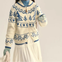 Griselda Fair Isle cardigan styling view
