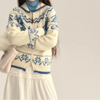 Griselda Fair Isle cardigan pattern detail