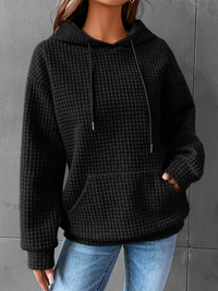 Marcelline pullover hoodie in Black