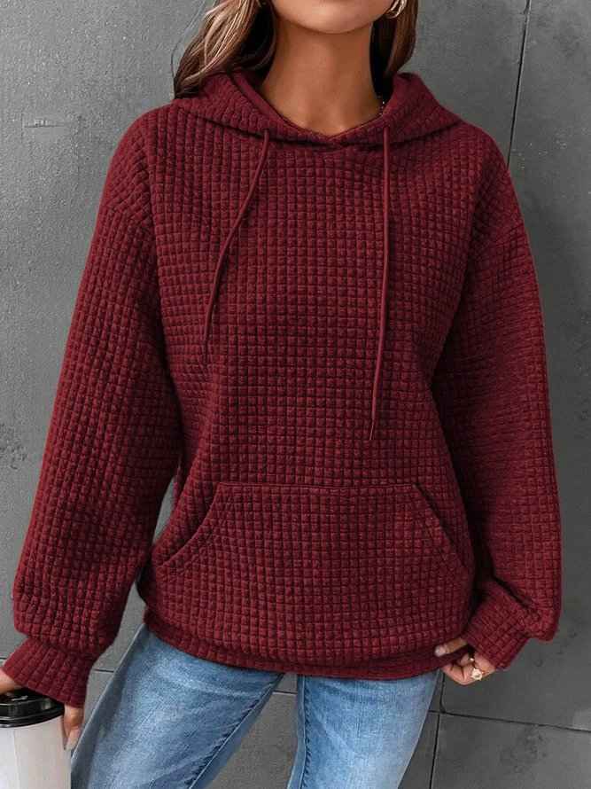 Marcelline | Women's Long Sleeve Pullover Hoodie Kangaroo Pocket