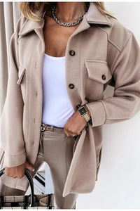 Susanna shirt jacket in Beige