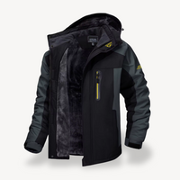 Gilles | Men's Hooded Outdoor Jacket Black and Green