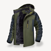 Gilles | Men's Hooded Outdoor Jacket Black and Green