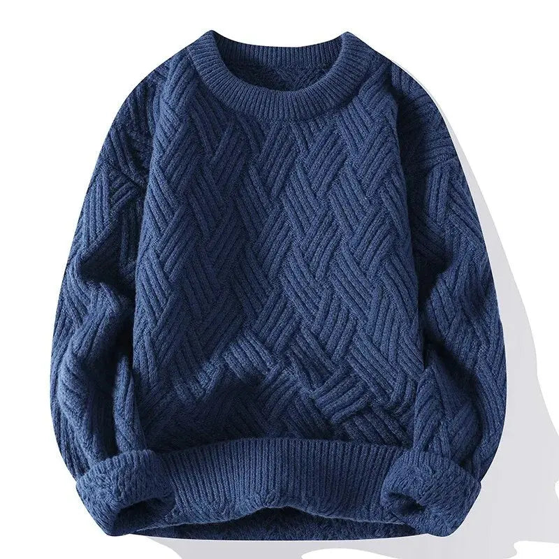 Ravenscroft textured jumper in Blue