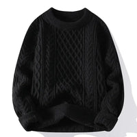Ravenscroft textured jumper in Retro Black