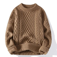 Ravenscroft textured jumper in Retro Khaki