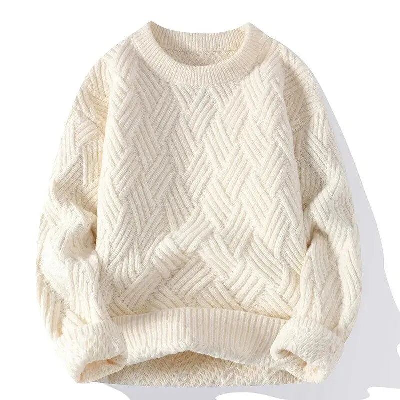 Ravenscroft textured jumper in Cream