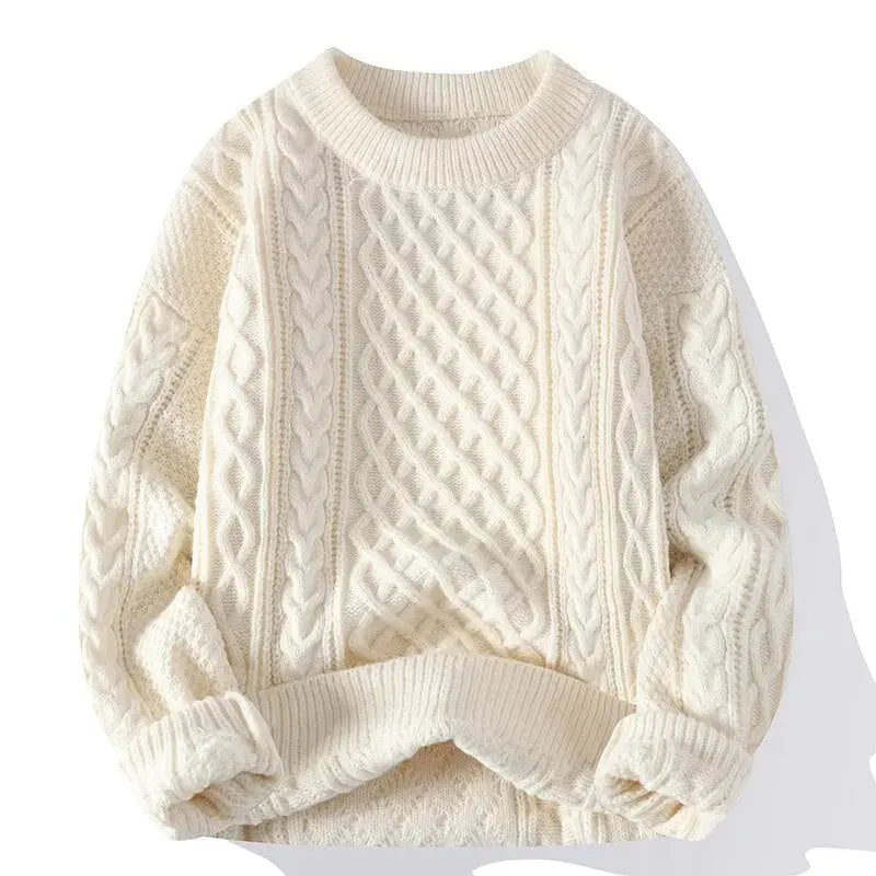 Ravenscroft textured jumper in Retro Cream