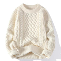 Ravenscroft textured jumper in Retro Cream