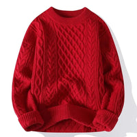 Ravenscroft textured jumper in Retro Red