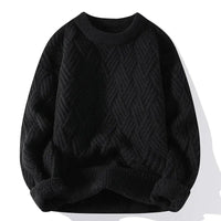 Ravenscroft textured jumper in Black