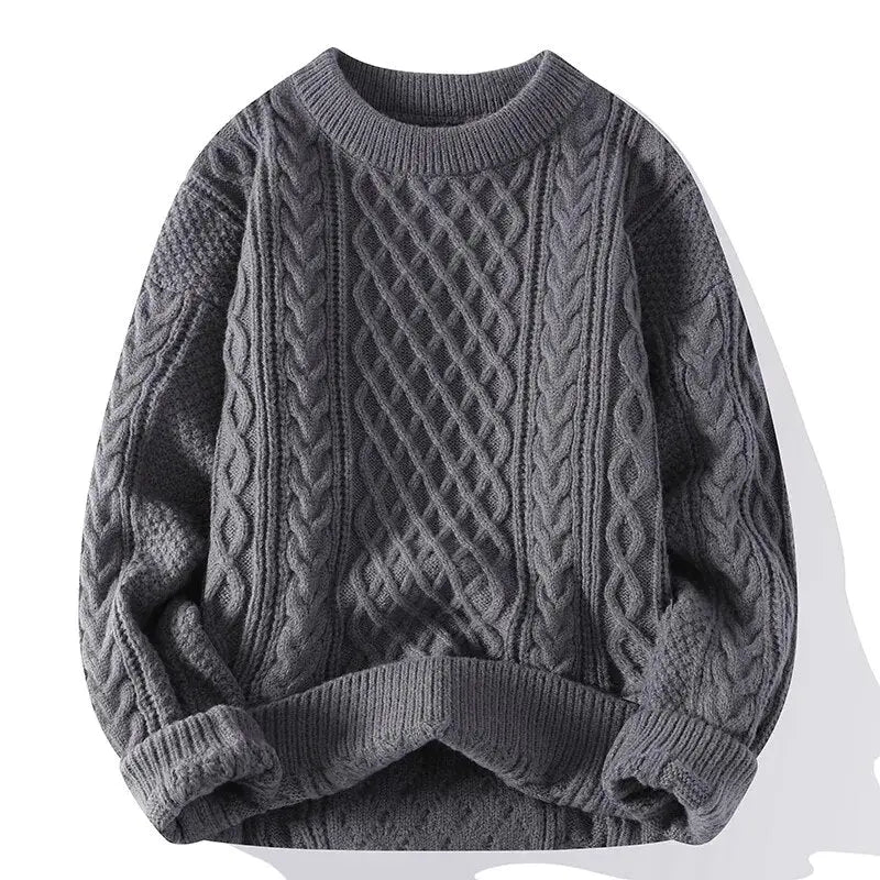 Ravenscroft textured jumper in Retro Grey