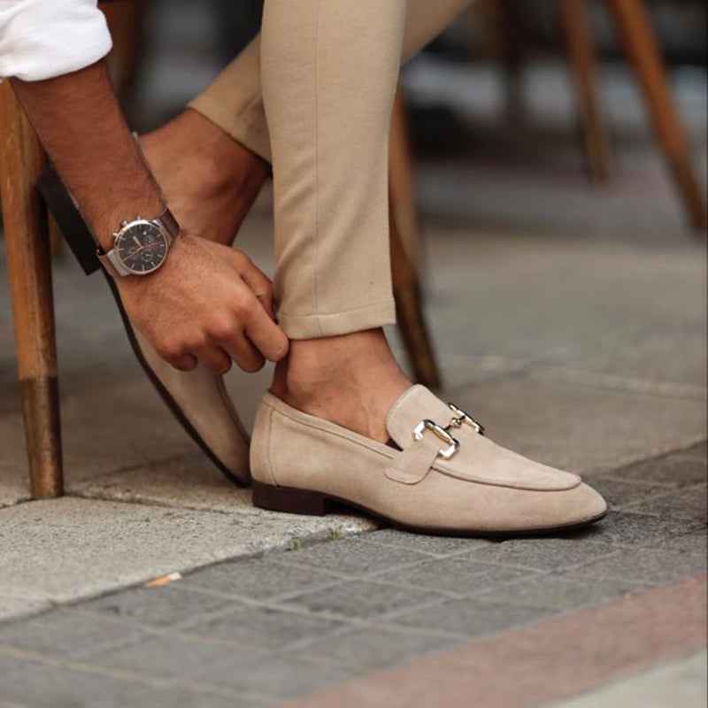 Lovell | Men's Slip-On Loafers Beige and Black