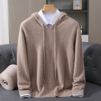 Marsden relaxed fit hoodie in Camel