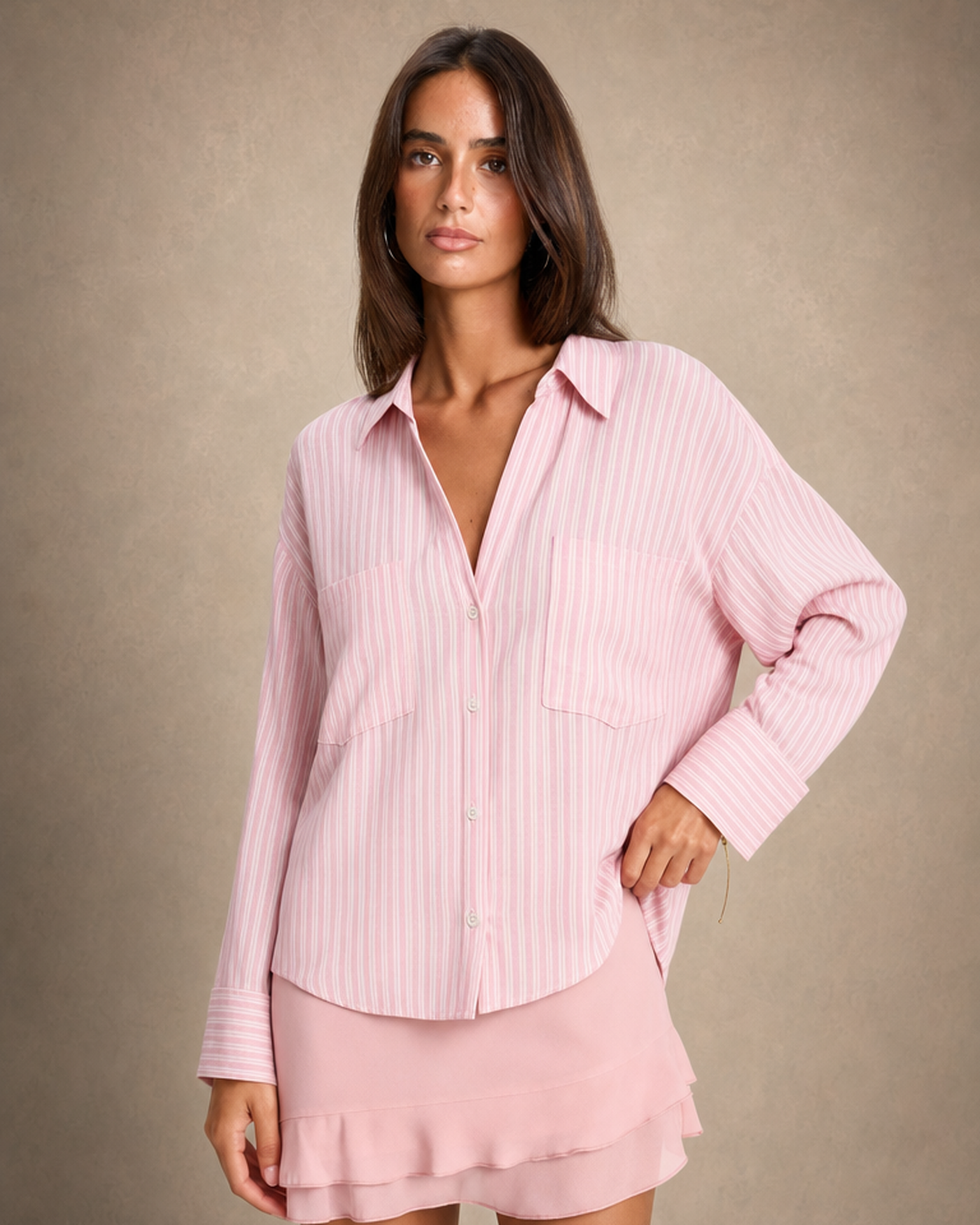 Pink White Stripe