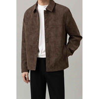 Cedar | Men's Button-Down Jacket in Brown and Black