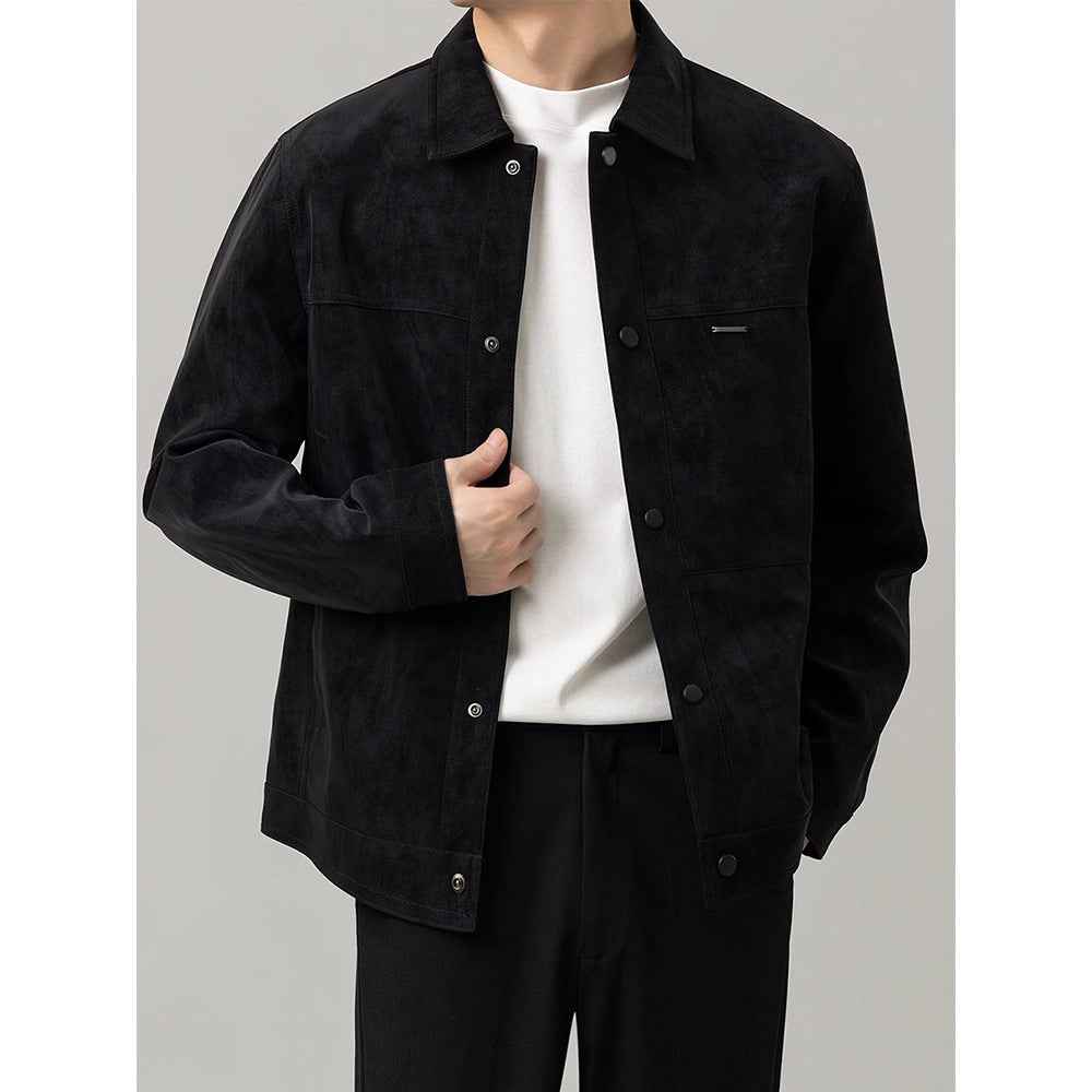 Cedar | Men's Button-Down Jacket in Brown and Black