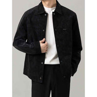 Cedar | Men's Button-Down Jacket in Brown and Black