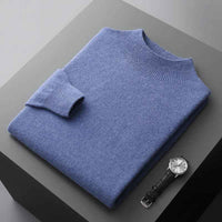 Rockwell | Men's Ribbed Knit Mock Neck Jumper Long Sleeve