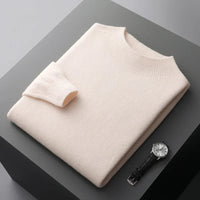 Rockwell mock neck jumper in Beige