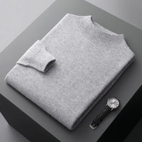 Rockwell mock neck jumper in Light Grey