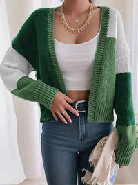 Ismene | Women's Cropped Open Front Cardigan Balloon Sleeve