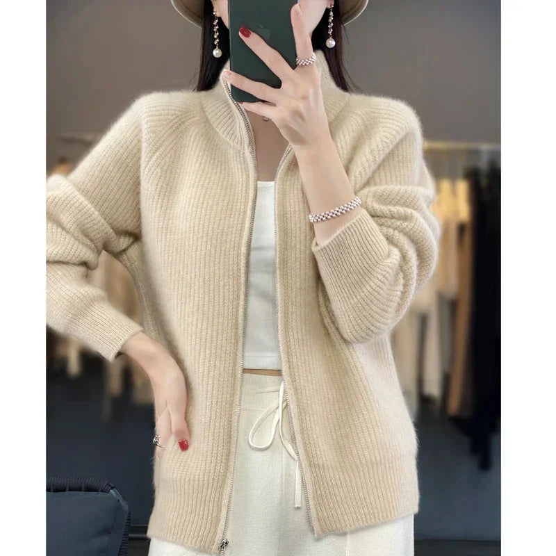 Oceane jacket knit texture detail