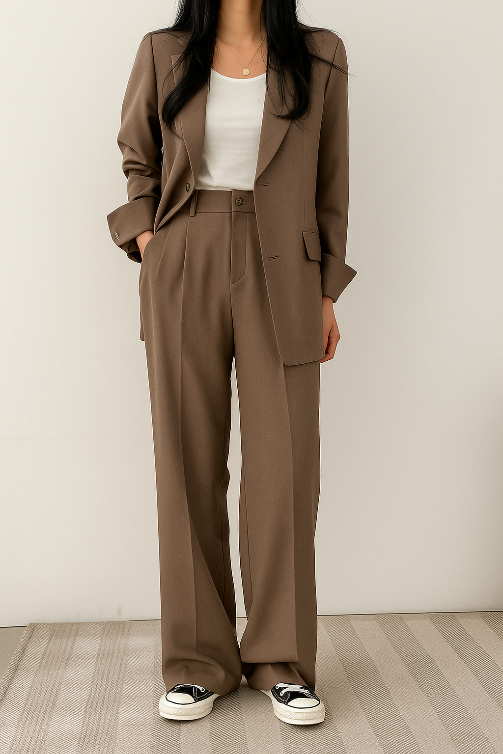 Corinne co-ord set in Brown