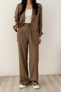 Corinne co-ord set in Brown