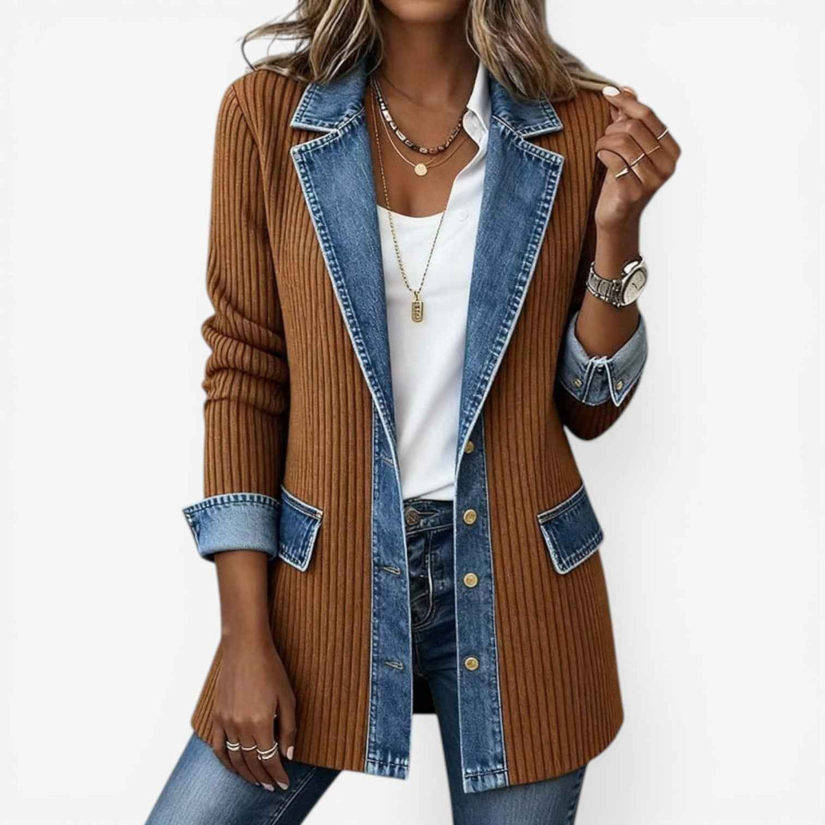 Angelique | Women's Hybrid Denim Jacket