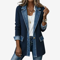 Angelique hybrid denim jacket in Navy Blue