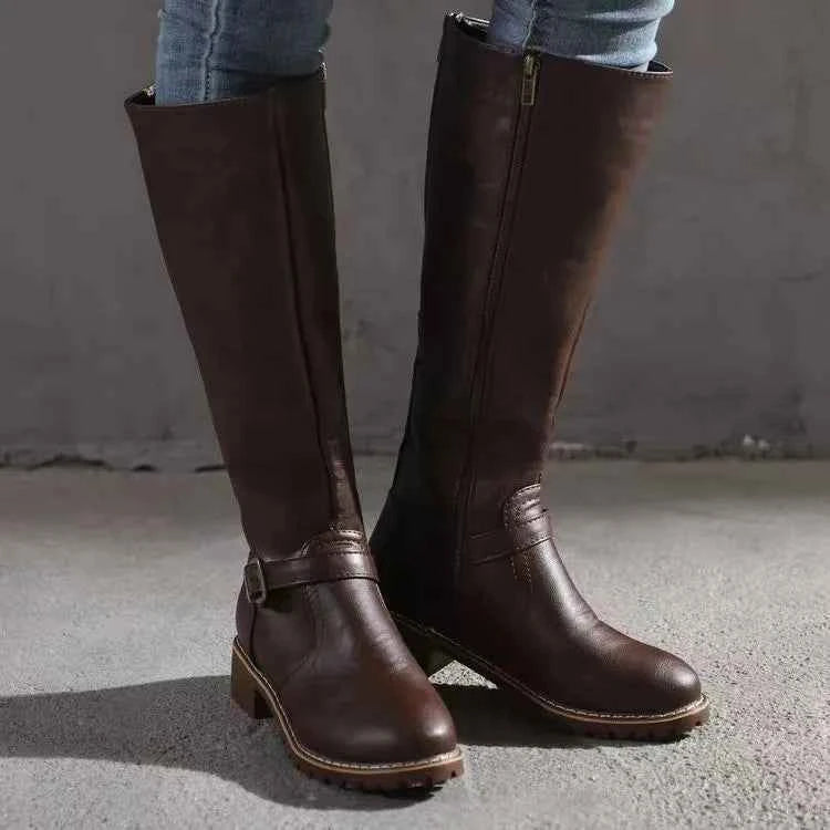 Nadine | Women's Orthopedic Leather Buckle Boots