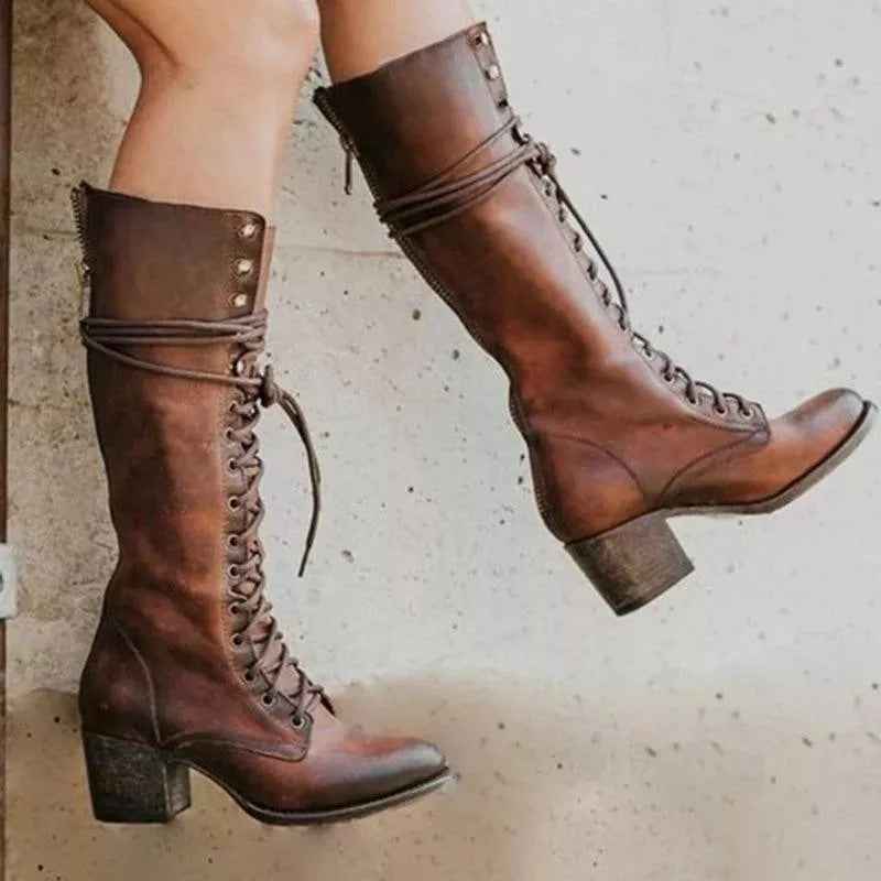 Ursula | Women's Orthopedic Lace-Up Leather Boots