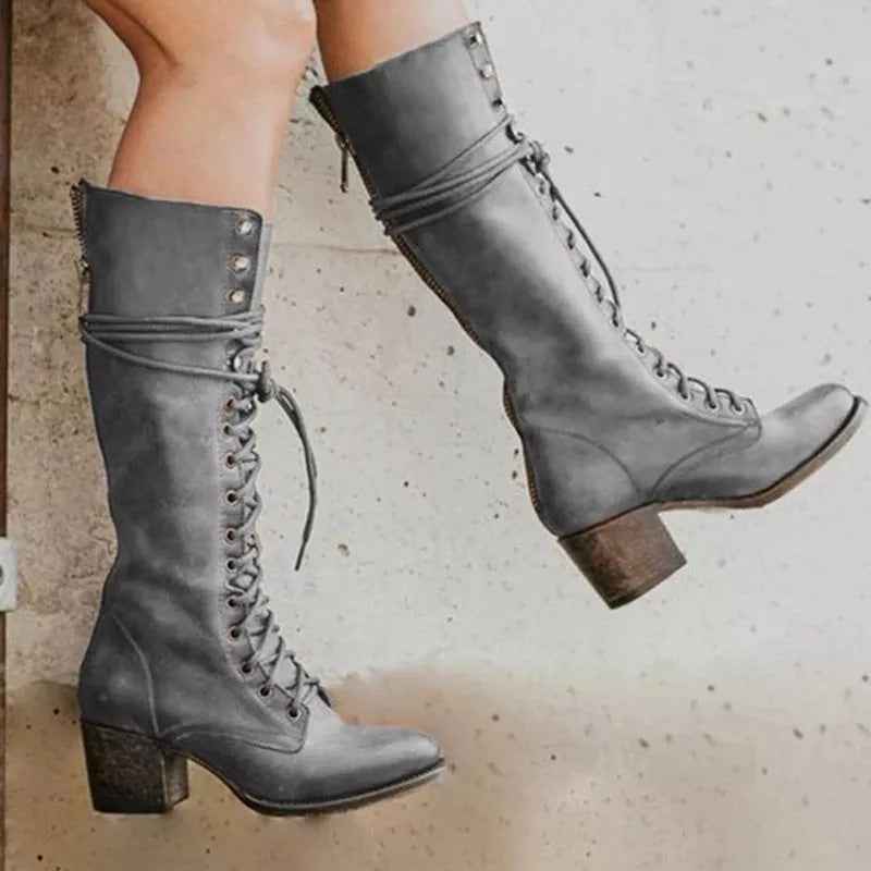 Ursula | Women's Orthopedic Lace-Up Leather Boots